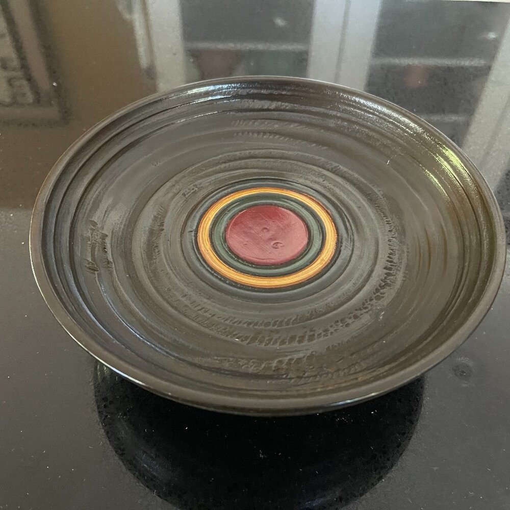 Koma Lacquerware Dish with Foot Pedestal